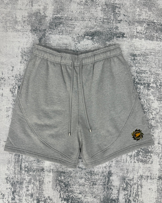 Broken Planet Camo Logo Shorts - Grey