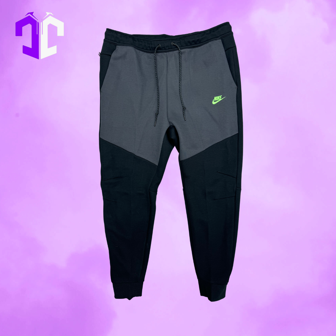 Nike Tech Fleece Bottoms - Black/Grey/Green