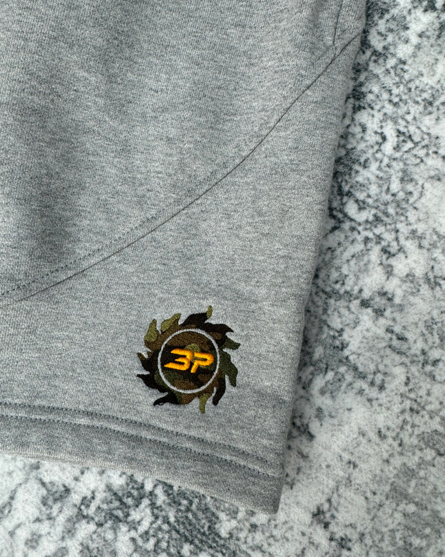 Broken Planet Camo Logo Shorts - Grey