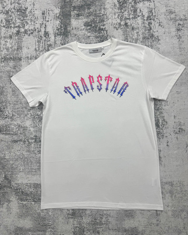 Trapstar Liquid Arch Tee - White/Pink/Purple