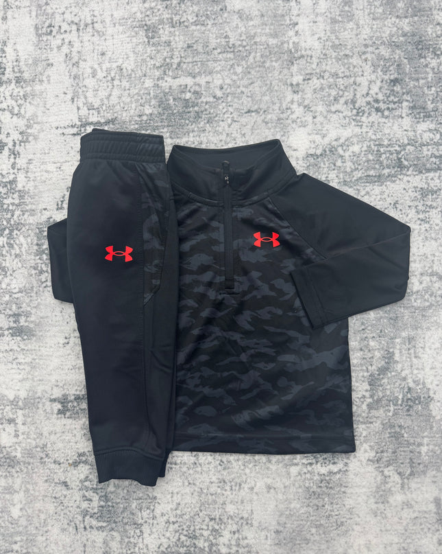 Under Armour Toddler Zip Tracksuit - Black/Crimson