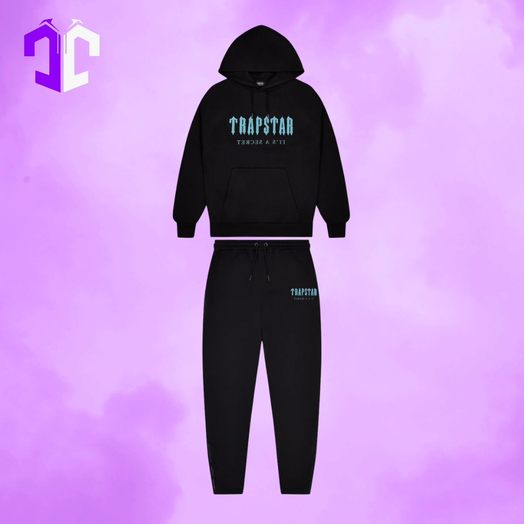 Trapstar Decoded Tracksuit - Black/Light Blue