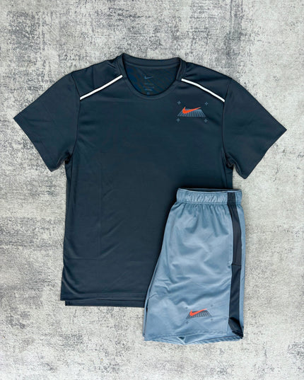 Nike Graphic Miler Set - Charcoal/Orange