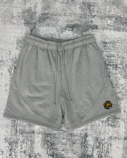 Broken Planet Camo Logo Shorts - Grey