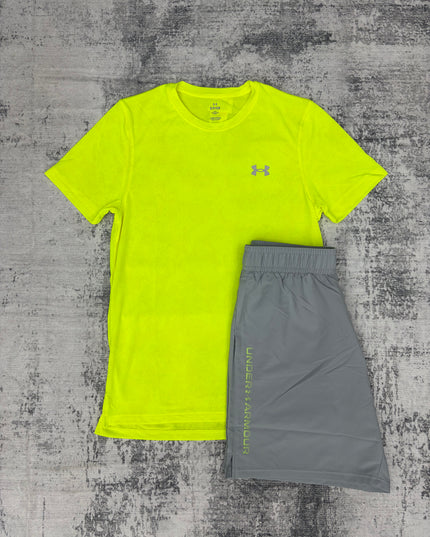 Under Armour Printed Wordmark Set - Volt/Grey