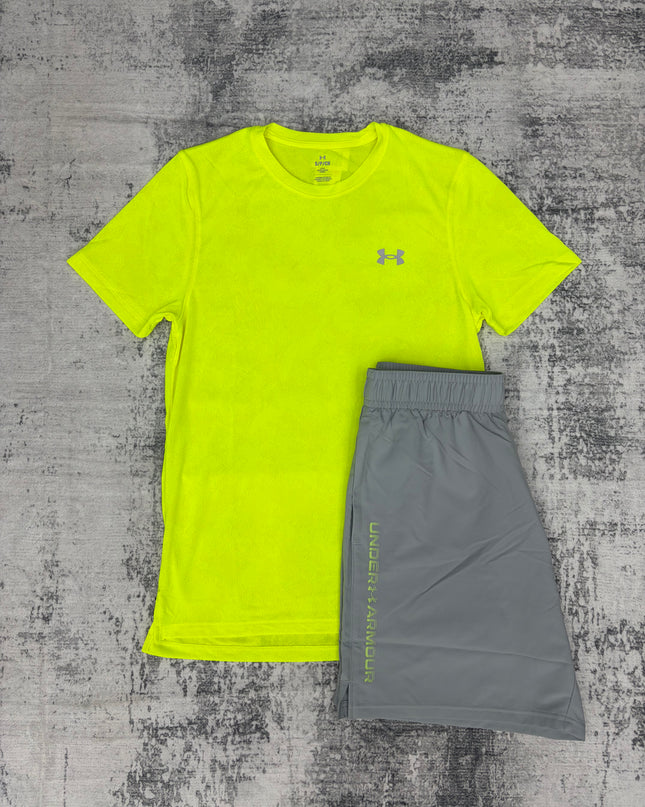 Under Armour Printed Wordmark Set - Volt/Grey