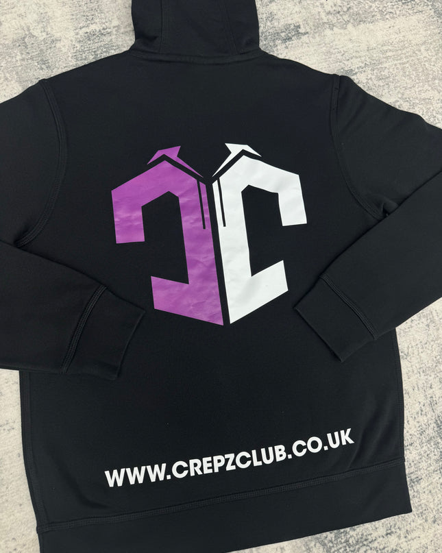 CC Swoosh Custom Logo Hoodie - Black/Purple