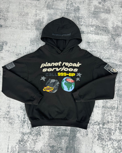 Broken Planet ‘Repair Services’ Hoodie - Soot Black