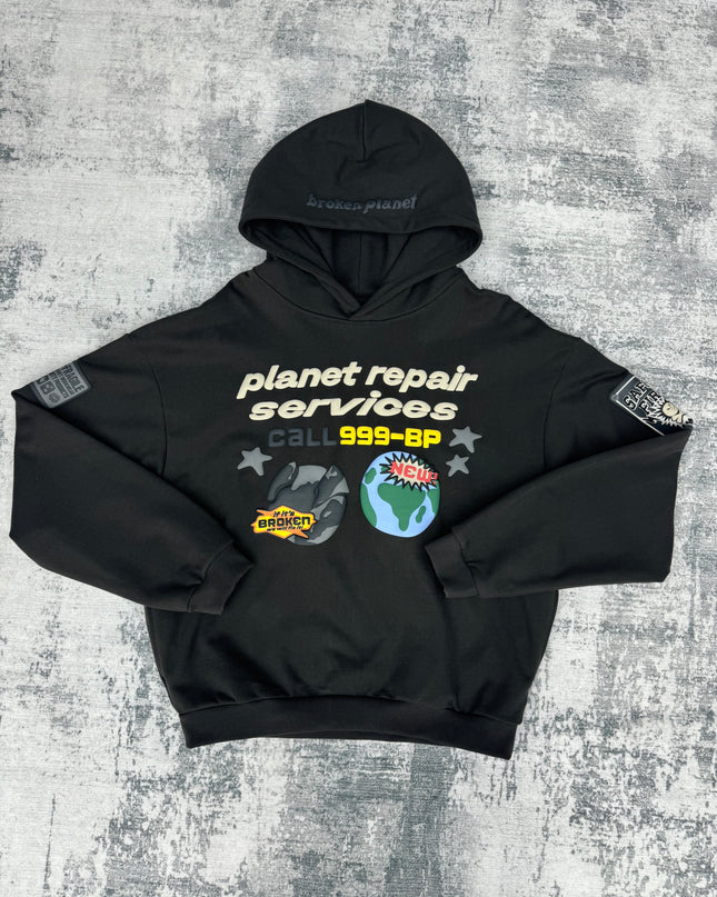 Broken Planet ‘Repair Services’ Hoodie - Soot Black