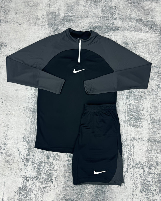 Nike Academy Zip Short Set - Black Grey