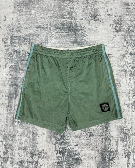 Stone Island Kids Nylon Metal Shorts - Green