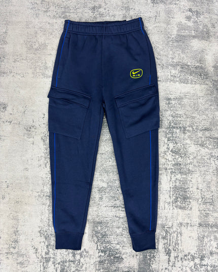 Nike Air Fleece Cargo Tracksuit - Blue/Volt