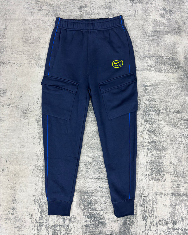 Nike Air Fleece Cargo Tracksuit - Blue/Volt