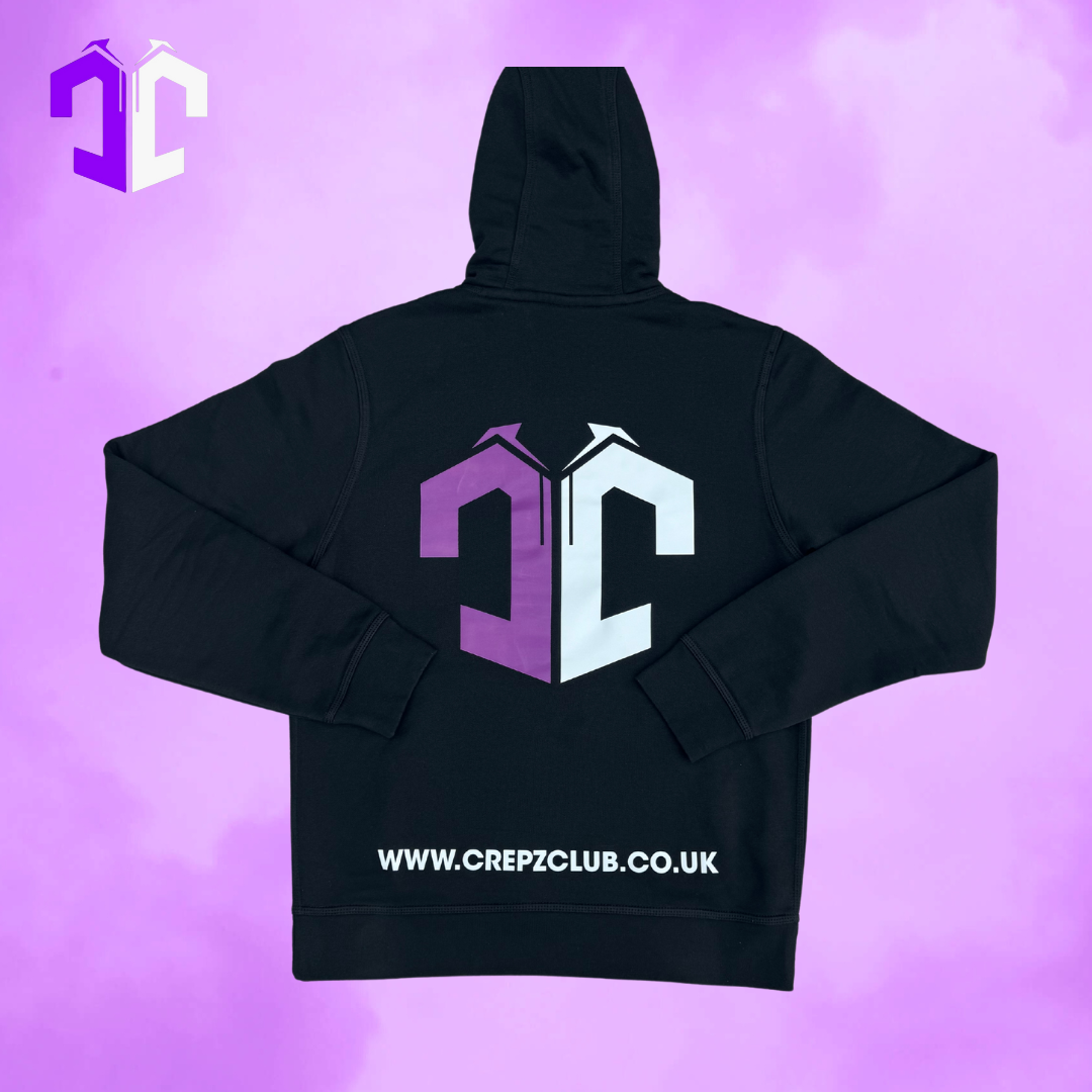 CC Swoosh Custom Logo Hoodie - Black/Purple