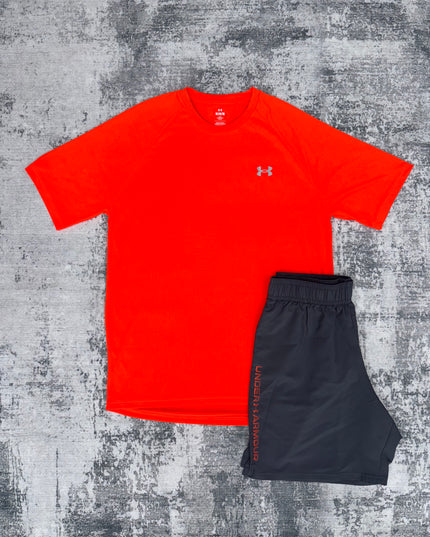 Under Armour Tech Wordmark Set - Crimson Grey
