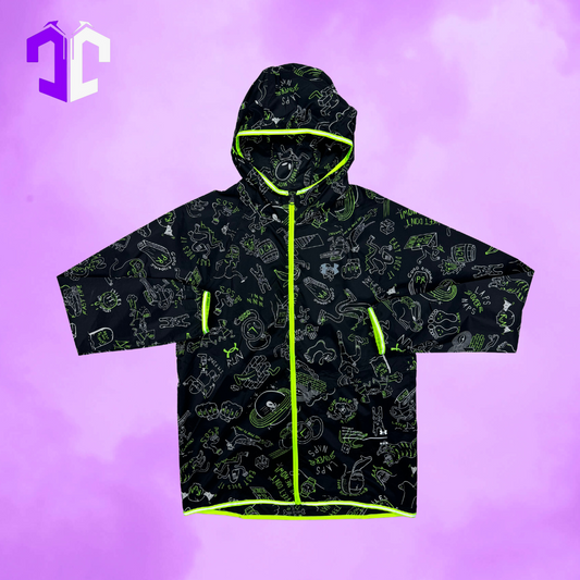 Under Armour Graphic Print Windbreaker - Black/Green