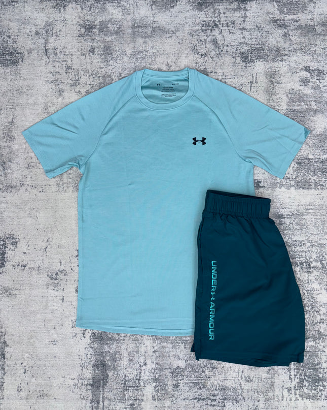 Under Armour Textured Wordmark Set - Aqua Teal