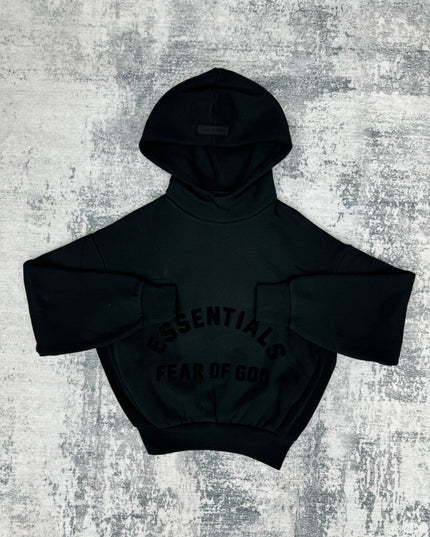 Fear Of God Essentials Kids Tracksuit - Limo Black