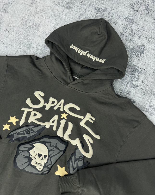Broken Planet ‘Space Trails’ Hoodie - Dark Green