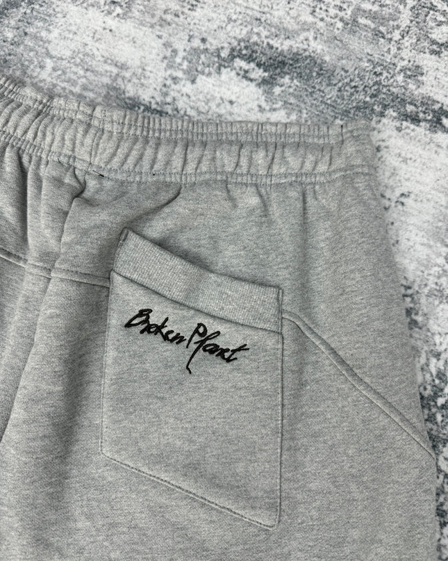Broken Planet Camo Logo Shorts - Grey