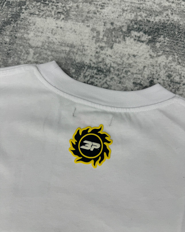Broken Planet Globe Tee - White/Blue/Yellow