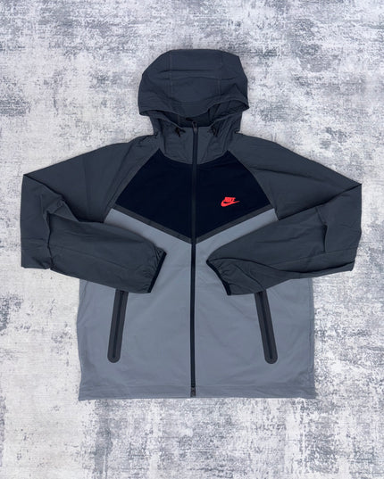 Nike Tech Woven Tracksuit - Charcoal/Crimson