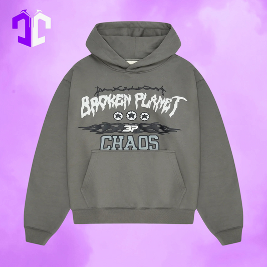 Broken Planet Chaos Hoodie - Gunmetal Grey