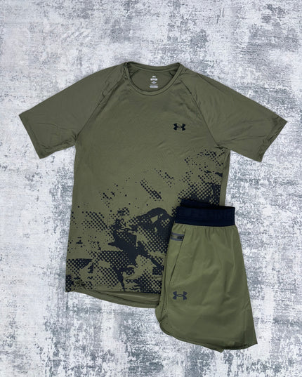 Under Armour Tech Fade Woven Set - Khaki Black