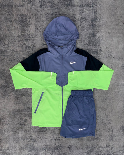 Nike Repel Windbreaker/Shorts Set - Lime/Purple