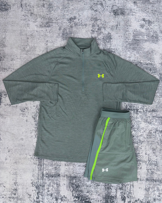 Under Armour Tech Launch Zip Set - Sage