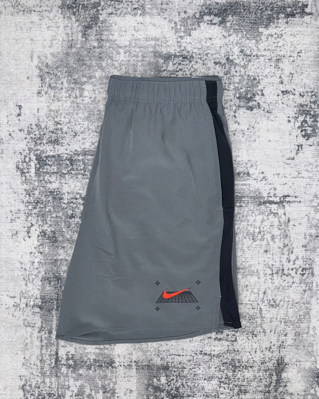 Nike Dri-Fit Challenger Graphic Shorts - Grey Orange