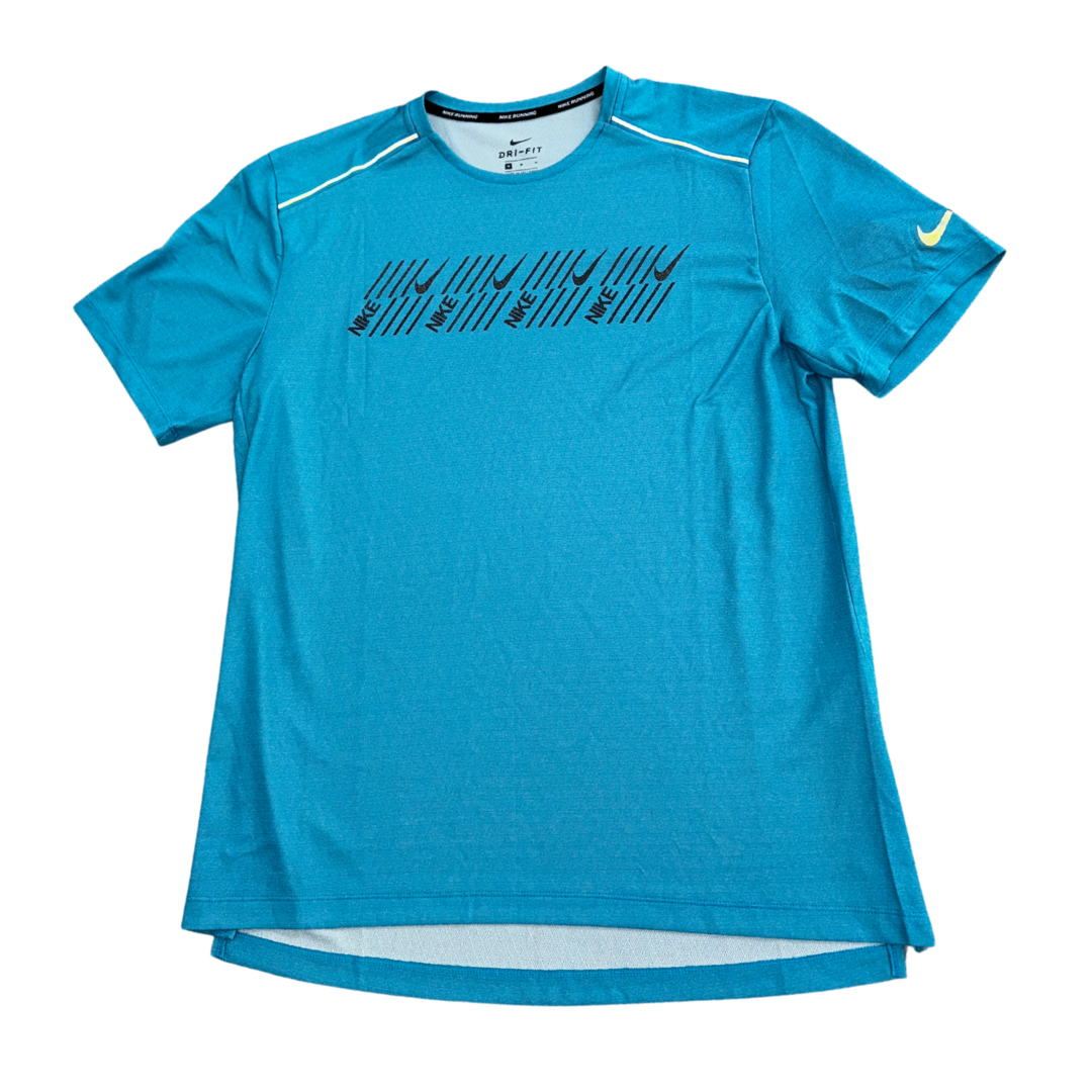 Nike 1.0 Printed Miler Tee - Chlorine Blue