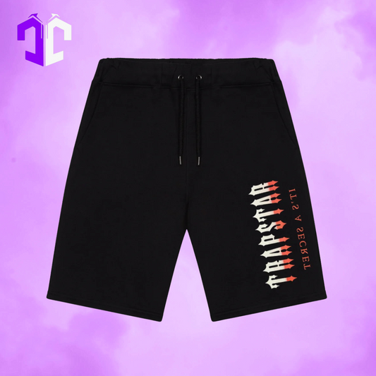 Trapstar Oversized Decoded Shorts - Black/Red