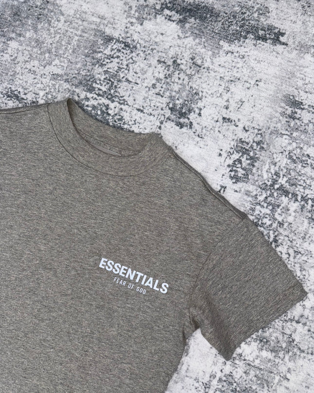 Fear Of God Essentials Kids Tee - Dark Heather Oatmeal