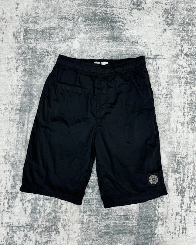 Stone Island Kids Nylon Metal Shorts - Black