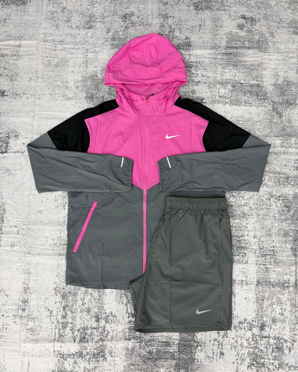 Nike Repel Windbreaker/Shorts Set - Playful Pink/Grey