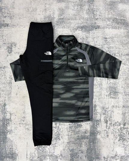 The North Face Performance Zip Cargo Tracksuit - Green/Grey/Black