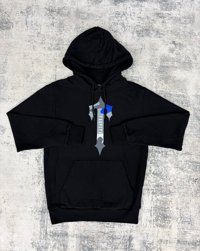 Trapstar Irongate T Camo Hoodie - Black/Blue