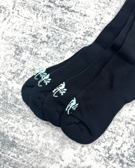 Syna World Socks 2 Pack - Black/Aruba Blue