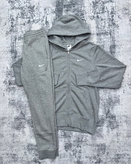 Nike Club Fleece Zipped Tracksuit - Grey