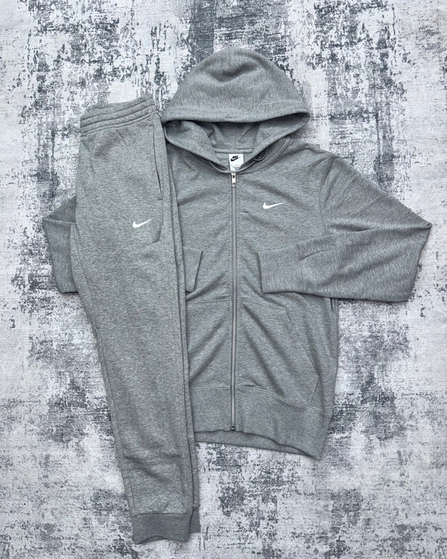 Nike Club Fleece Zipped Tracksuit - Grey