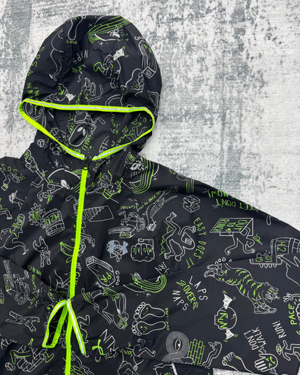 Under Armour Graphic Print Windbreaker - Black/Green