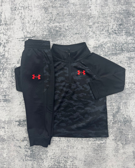 Under Armour Toddler Zip Tracksuit - Black/Crimson