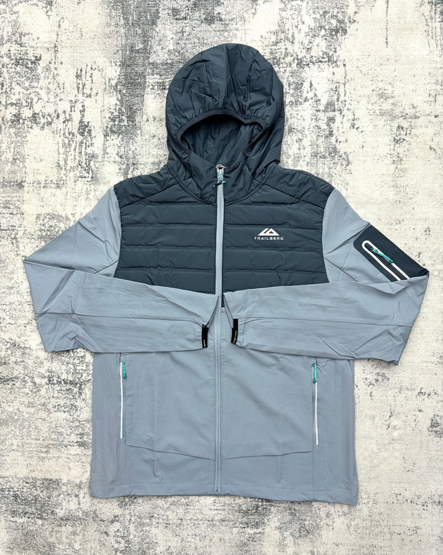 Trailberg Rhine Hood Utility Jacket - Grey/Aqua