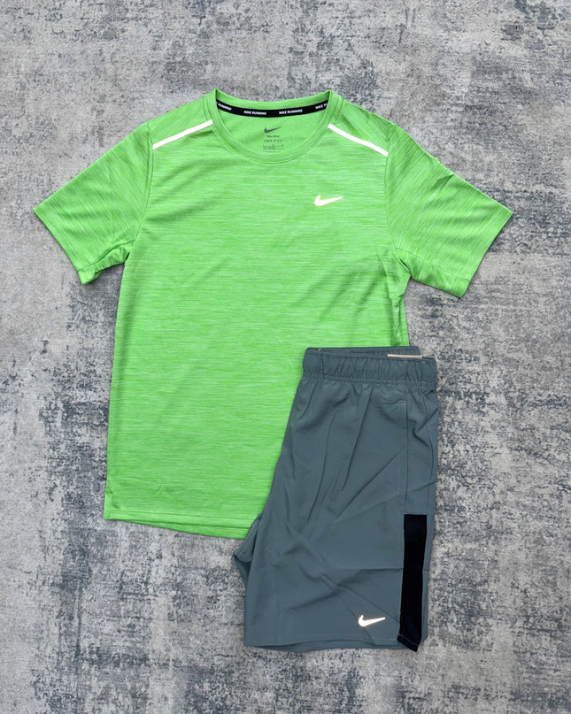 Nike Kids Miler x Challenger Set - Liquid Lime/Grey