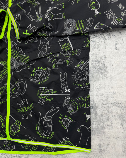Under Armour Graphic Print Windbreaker - Black/Green