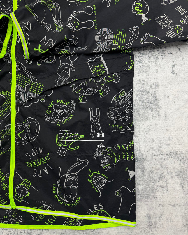 Under Armour Graphic Print Windbreaker - Black/Green