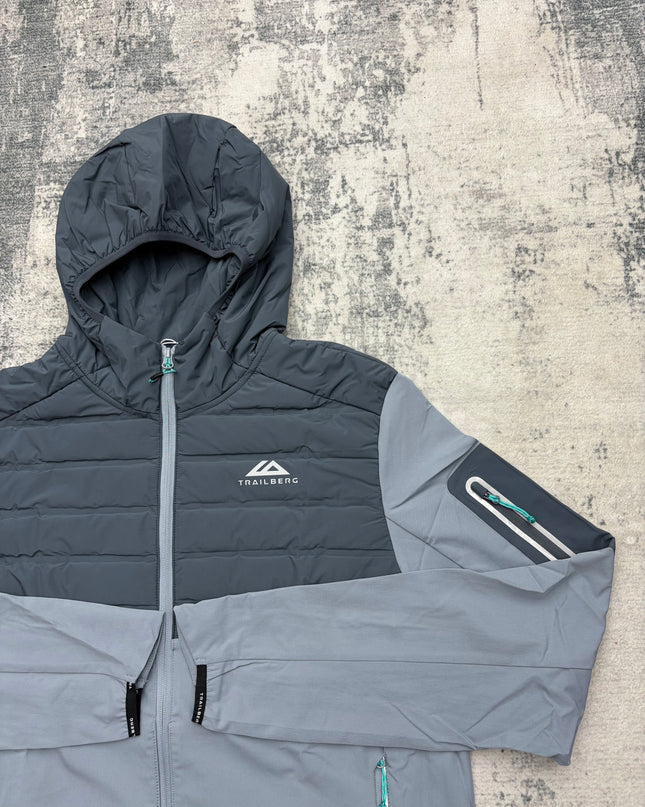 Trailberg Rhine Hood Utility Jacket - Grey/Aqua
