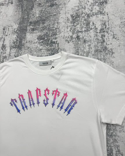 Trapstar Liquid Arch Tee - White/Pink/Purple