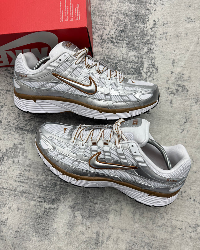 Nike P-6000 White/Silver/Brown